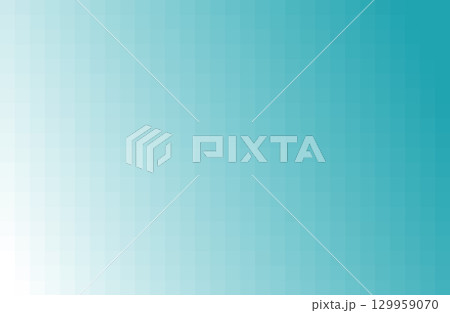 ドット絵風濃い水色から白　グラデーション背景　ターコイズ風 129959070