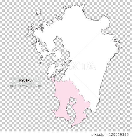 日本九州鹿兒島縣地圖無縣界 01 129959336