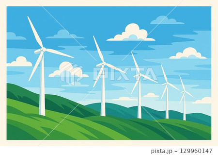 風力発電 ウインドファーム 風力発電 ウインドファーム 129960147