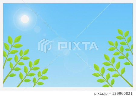 晴天 青空 新緑 イメージ 晴天 青空 新緑 イメージ 129960821