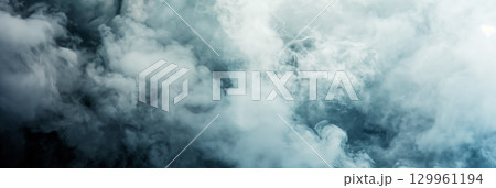 Abstract swirling smoke on a cool backdrop 129961194