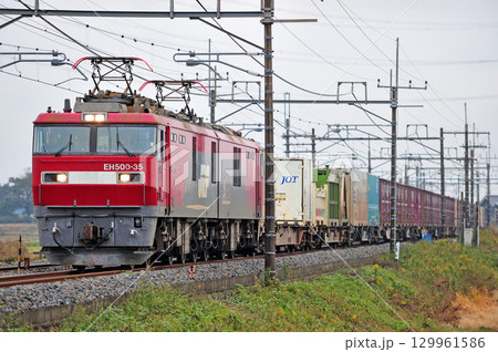 東北本線 東鷲宮ー栗橋 JR貨物 EH500-35(仙台) 東北本線 東鷲宮ー栗橋 JR貨物 EH500-35(仙台) 129961586