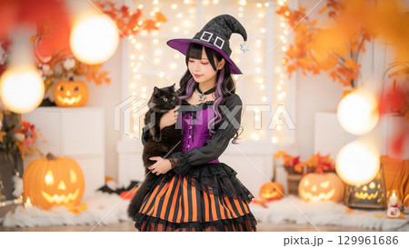 ハロウィンアイドル_猫 129961686