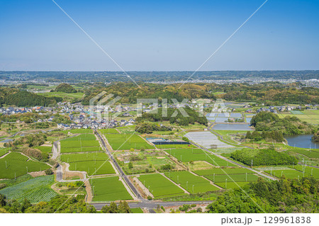 掛川市の高天神城跡周辺の風景(静岡県) 129961838