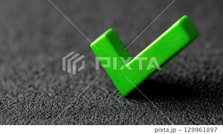 Green 3D Check Mark Symbol Green 3D Check Mark Symbol 129961897