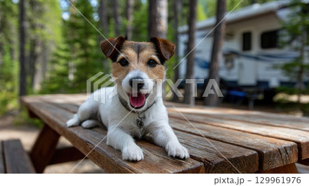 Happy Jack Russell Terrier Dog Outdoors 129961976