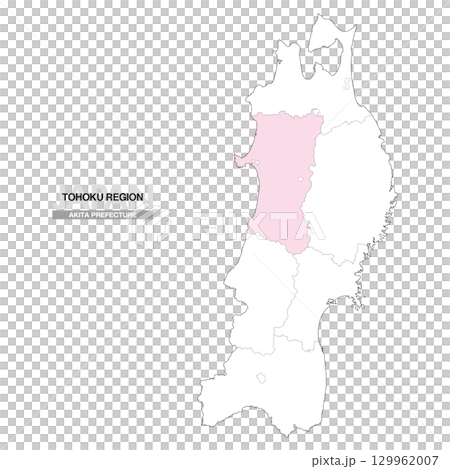 日本東北地區秋田縣地圖(含縣界 01) 日本東北地區秋田縣地圖(含縣界 01) 129962007