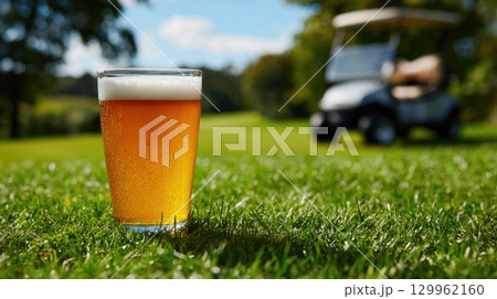 Cold Beer on Golf Course Cold Beer on Golf Course 129962160