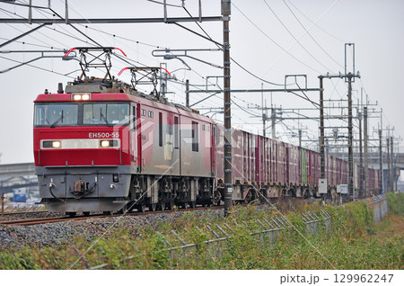 東北本線 栗橋ー東鷲宮 JR貨物 EH500-55(仙台) 東北本線 栗橋ー東鷲宮 JR貨物 EH500-55(仙台) 129962247