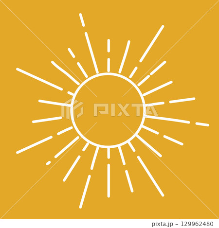 サンバースト_太陽_日の出_ベクターイラスト 129962480