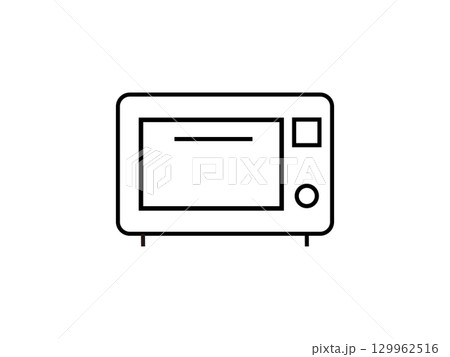 電子レンジの線画アイコン 129962516