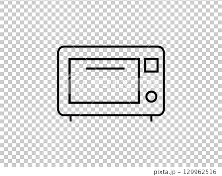 電子レンジの線画アイコン 129962516