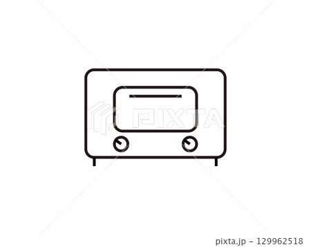 オーブントースターの線画アイコン オーブントースターの線画アイコン 129962518