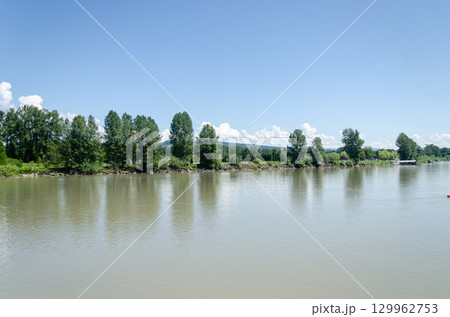Fraser River at Langley Fort, Canada, BC. 129962753