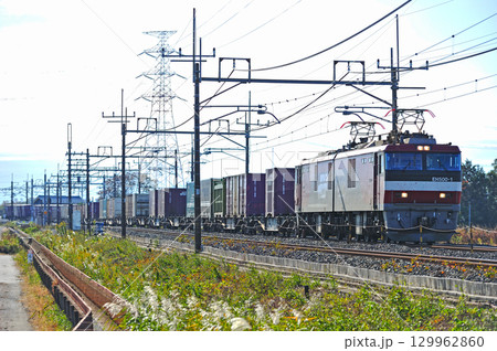 東北本線　東鷲宮ー栗橋　JR貨物　EH500-1（仙台） 129962860