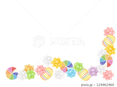 金平糖と京飴のイラスト 129962960