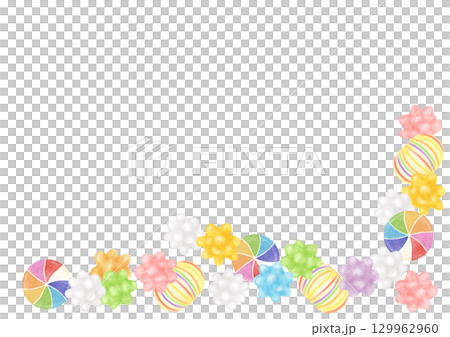 金平糖と京飴のイラスト 129962960