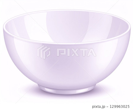 シンプルなボウル。食器。AI生成画像。 シンプルなボウル。食器。AI生成画像。 129963025