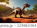 Generative AI Spinosaurus dinosaur from the Mid Jurassic 129963364