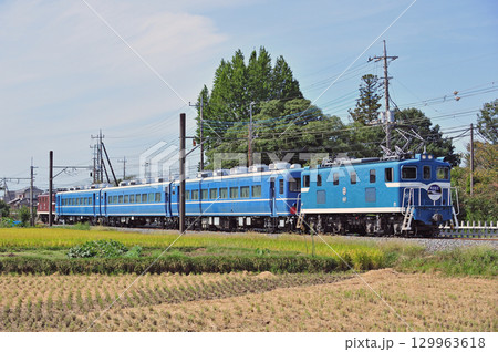 秩父鉄道　新郷－西羽生　秩父鉄道　デキ500　デキ507+14系＋デキ502　東武鉄道　譲渡　甲種 129963618