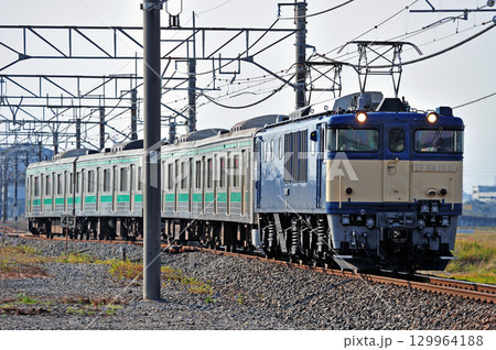 川越線　南古谷－指扇　JR東日本　EF64-1031（長岡）＋205系　ハエ28編成（川越）　廃車　 129964188