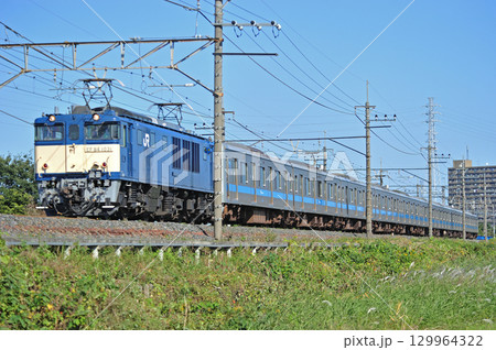 武蔵野線　東川口－東浦和　JR東日本　EF64-1031＋小田急　4000形　4060編成　大宮入場 129964322