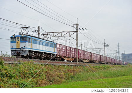 武蔵野線　東川口－東浦和　JR貨物　EF65-2127（大宮）　カラシ 129964325