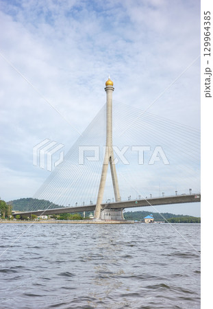 Photo of Sungai Kebun Bridge (Raja Isteri Pengiran Anak Hajah Saleha Bridge) in Bandar Seri Begawan, Brunei. 129964385