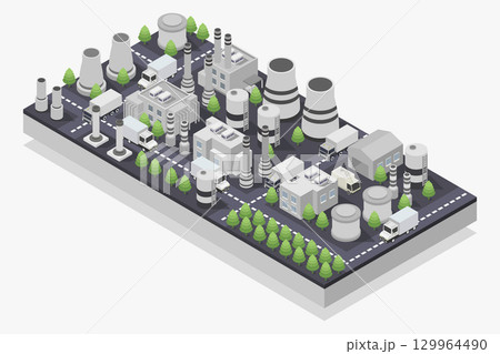 Isometric nuclear power plantのイラスト素材 [129964490] - PIXTA