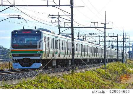 東北本線　東鷲宮ー栗橋　JR東日本　E231系1000番台　U14編成（小山） 129964696