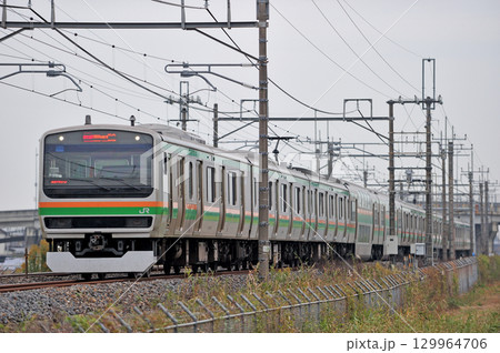 東北本線　栗橋ー東鷲宮　JR東日本　E231系1000番台　U536編成（小山） 129964706