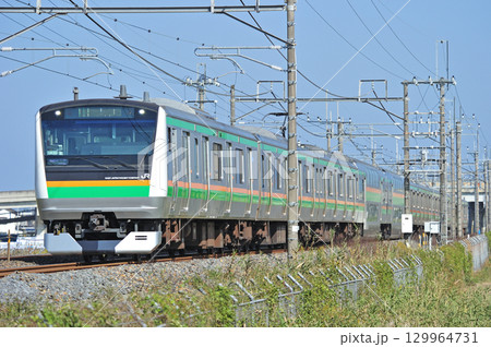 東北本線　栗橋ー東鷲宮　JR東日本　E233系3000番台　U630編成（小山） 129964731