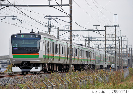 東北本線　栗橋ー東鷲宮　JR東日本　E233系3000番台　U622編成（小山） 129964735