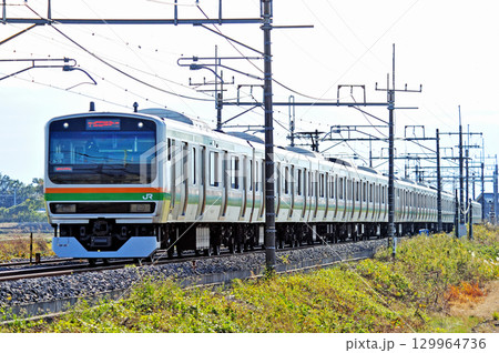 東北本線　東鷲宮ー栗橋　JR東日本　E231系1000番台　S-19編成（国府津） 129964736