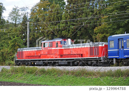 信越本線　磯部－安中　JR東日本　DD51-888（高崎）　ハンドル訓練 129964788