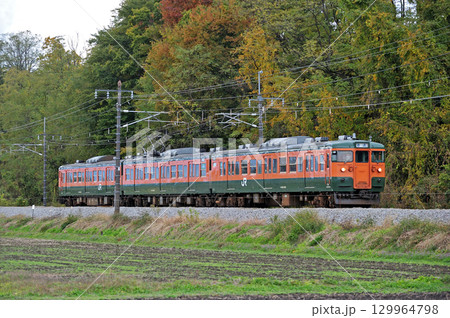 信越本線 安中-群馬八幡 JR東日本 115系 T1159編成(高崎) 信越本線 安中-群馬八幡 JR東日本 115系 T1159編成(高崎) 129964798