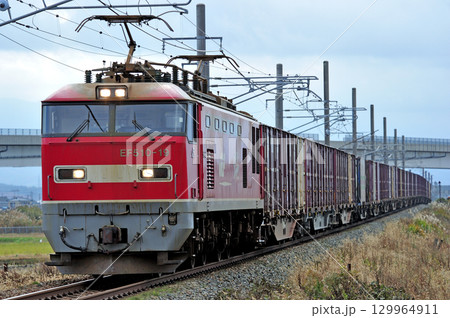 羽越本線　岩舟町－村上　JR貨物　EF510-19（富山） 129964911