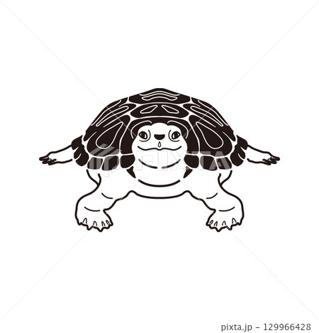 カメのデザインイラスト カメのデザインイラスト 129966428