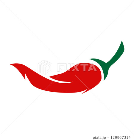 Hot Chili Peppers Logo Farm Garden Design Simple Illustration Symbol Template 129967314