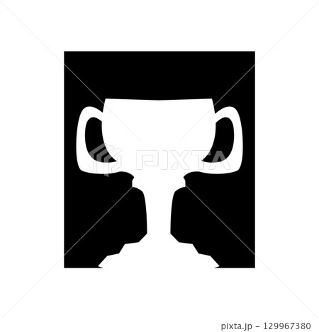 Championship Cup Trophy Logo Illustration Award Winner Template Design 129967380