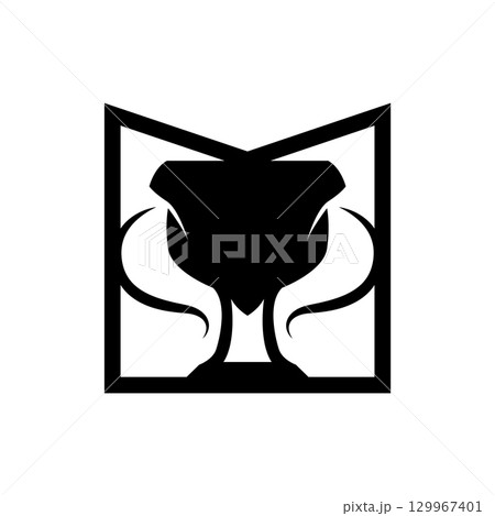 Championship Cup Trophy Logo Illustration Award Winner Template Design 129967401