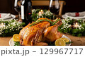 おいしそうなクリスマスチキン 129967717