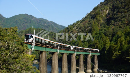 飛騨川第一橋梁と特急ひだ 129967767