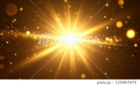 《AI画像》キラキラ輝く光のエフェクト 129967874