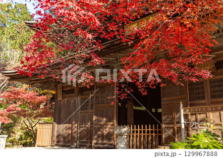 紅葉に包まれた定光寺 129967888