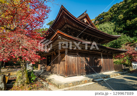 紅葉に包まれた定光寺 129967889