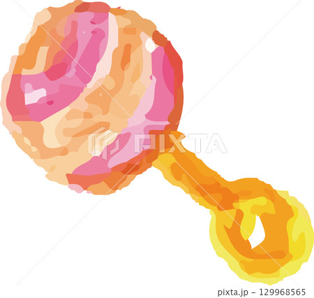 おもちゃのガラガラ 129968565