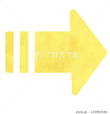水彩風の黄色の誘導矢印のイラスト 129968566