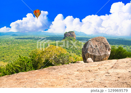 ピドゥランガラロックから見たシギーリヤロックの絶景 ピドゥランガラロックから見たシギーリヤロックの絶景 129969579