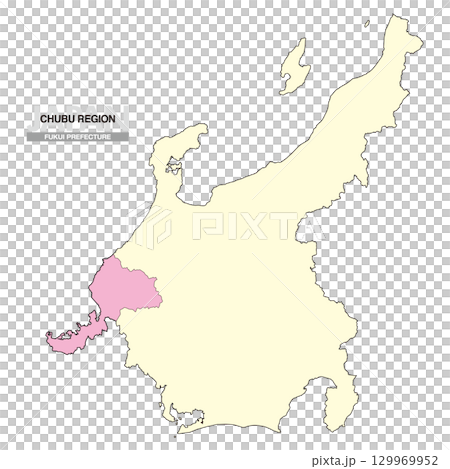 日本中部地區福井縣地圖無縣界 02 129969952
